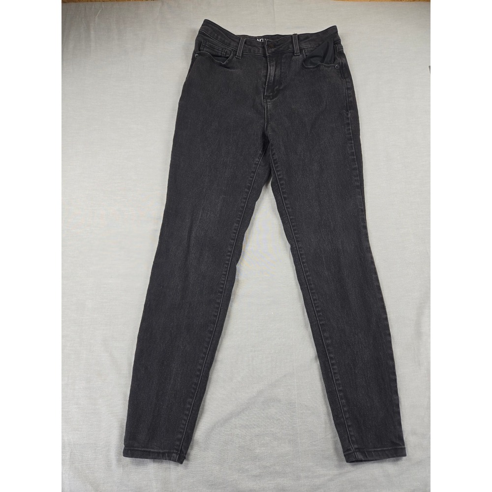 No Boundaries Womens High Rise Skinny Jeans Washed Black Size 9 Stretch Denim